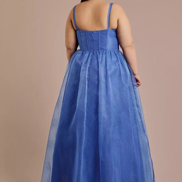 NWT Jules And Cleo Glitter Tulle Corset Bodice Ball Gown - Picture 2 of 7